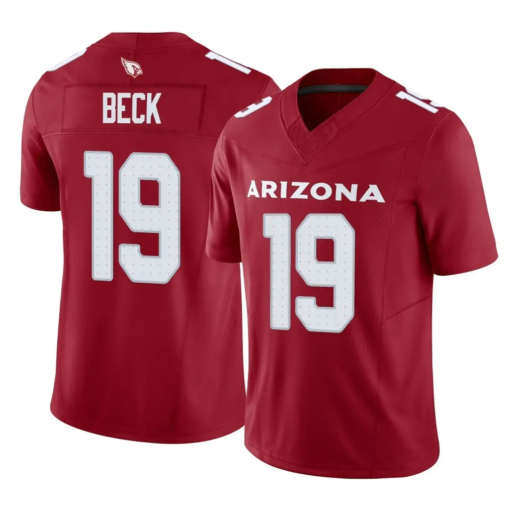A.Cardinals #19 Carson Beck Player Cardinal Vapor F.U.S.E. Limited Home Game Ldoa Stitched Jerseys