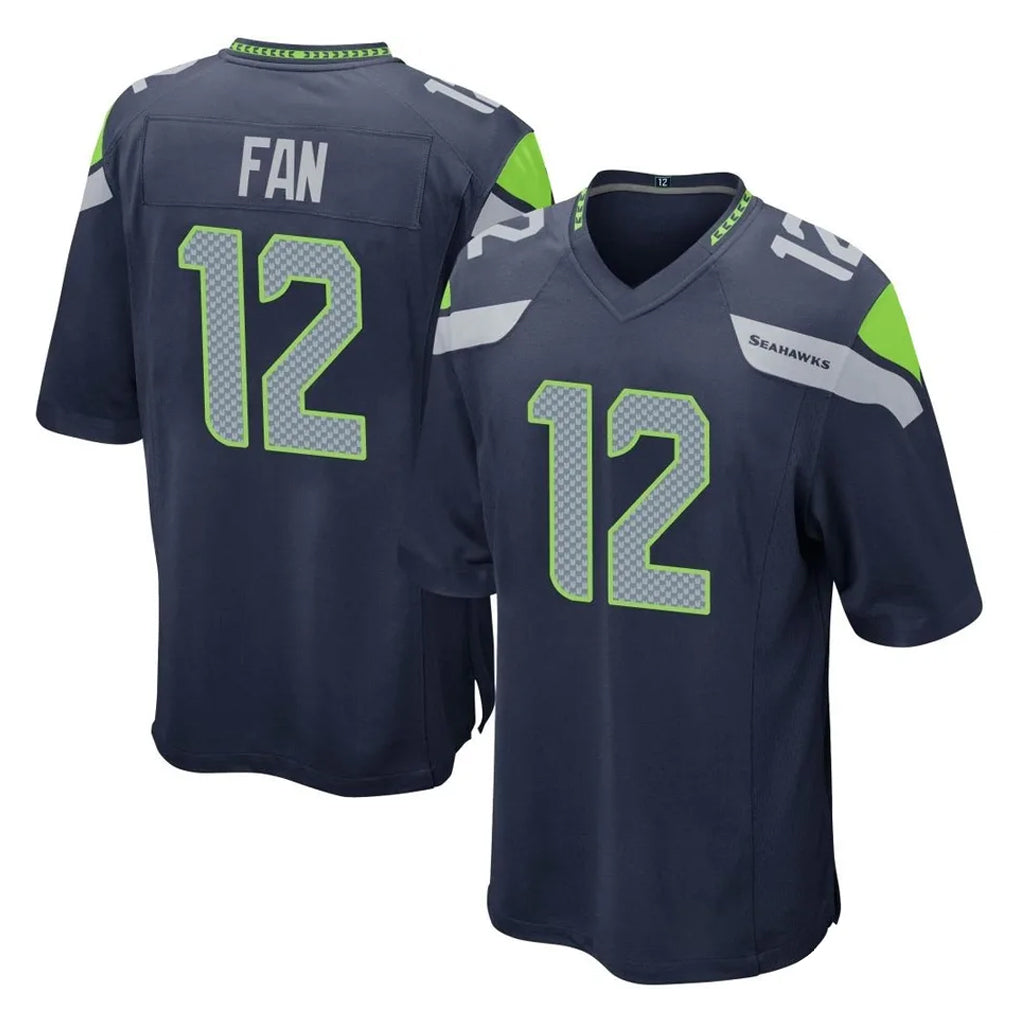 S.Seahawks #12 12th Fan Player Navy Home Game Ldoa Stitched Jerseys