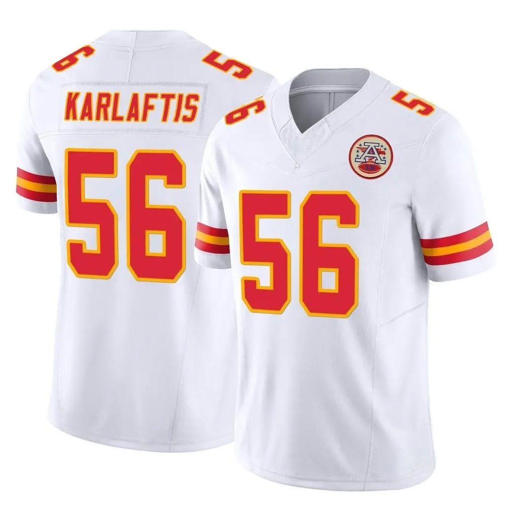 KC.Chiefs #56 George Karlaftis Player White Limited Vapor F.U.S.E. Home Game Ldoa Stitched Jerseys