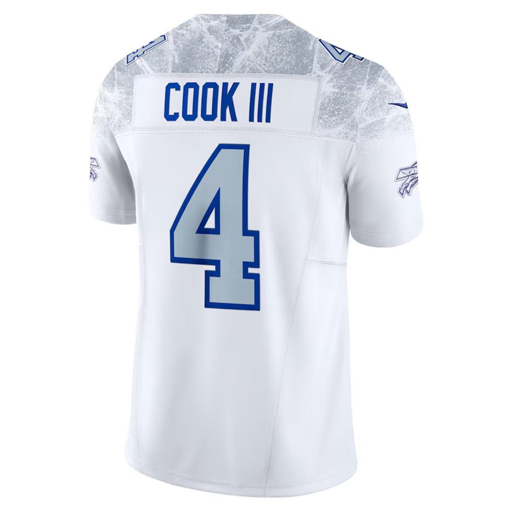 B.Bills #4 James Cook III Player White Rivalries Collection Vapor Limited Ldoa Stitched Jerseys