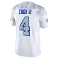 B.Bills #4 James Cook III Player White Rivalries Collection Vapor Limited Ldoa Stitched Jerseys