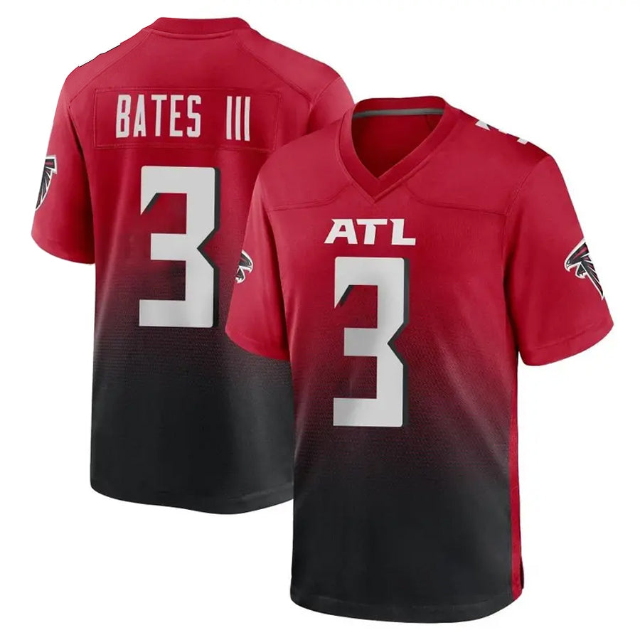 A.Falcons #3 Jessie Bates III Player Red Home Game Ldoa Stitched Jerseys