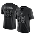 SF.49ers #68 Colton McKivitz Player Black Limited Reflective Home Game Ddoa Stitched Jerseys