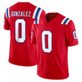 NE.Patriots #0 Christian Gonzalez Player Red Limited Vapor F.U.S.E. Home Game Ldoa Stitched Jerseys