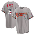 B.Orioles #3 Taylor Ward Player Gray USA 250 Fourth of July Home Game Ldoa Stitched Jerseys