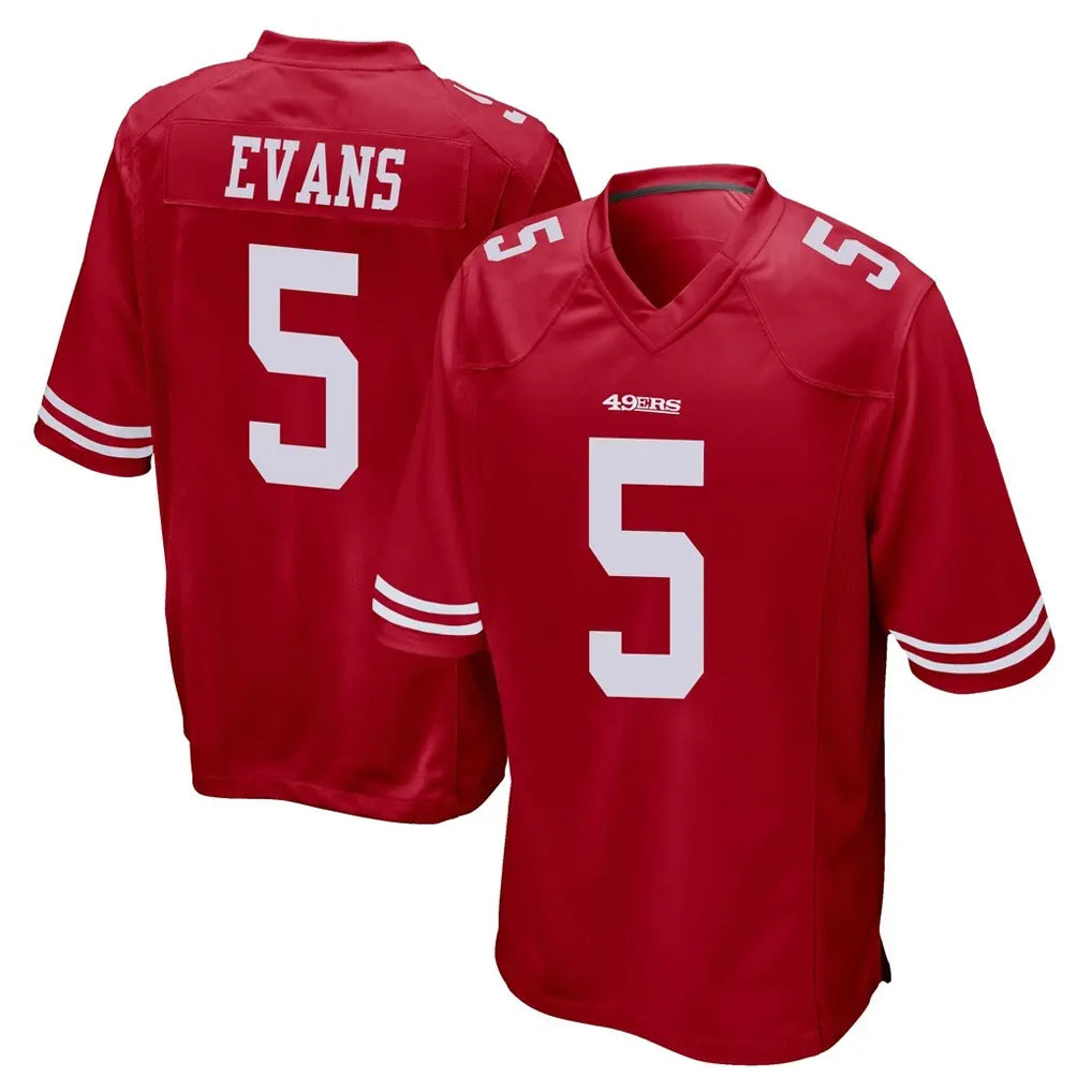 SF.49ers #5 Mike Evans Player Red Home Game Ldoa Stitched Jerseys