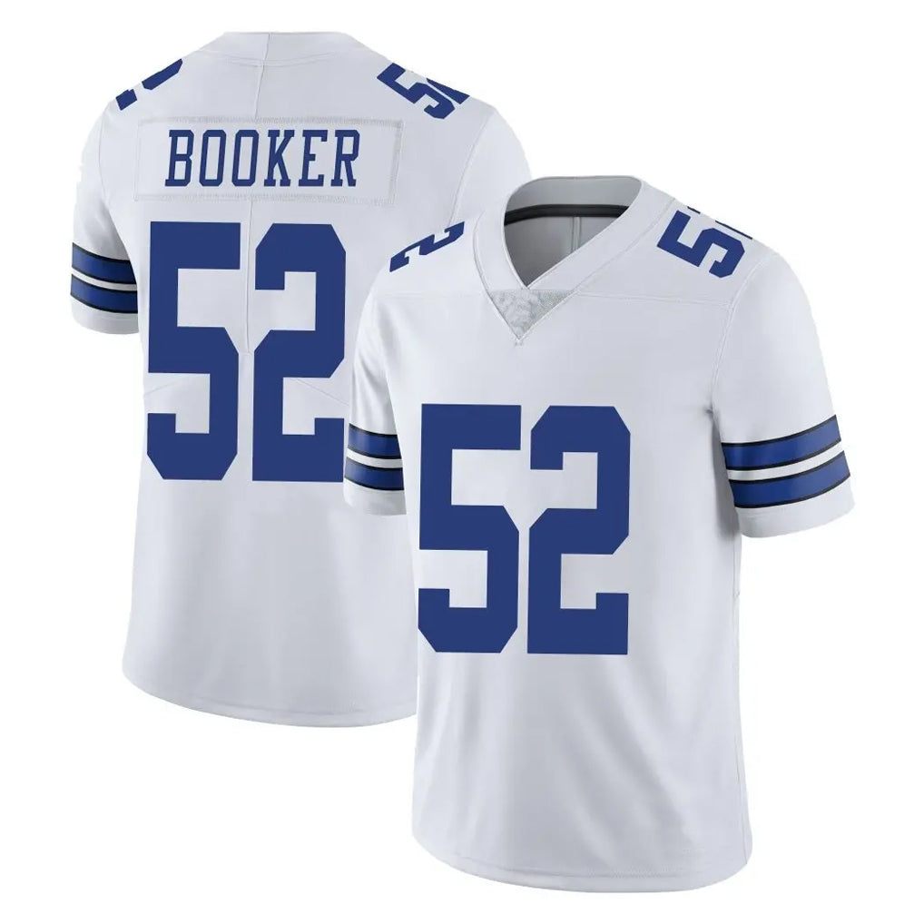D.Cowboys #52 Tyler Booker Player White Vapor Untouchable Limited Home Game Ldoa Stitched Jerseys