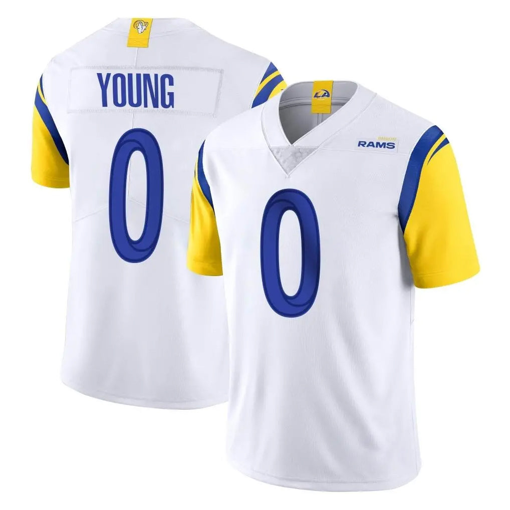 LA.Rams #0 Byron Young Player White Limited Vapor Untouchable Home Game Ldoa Stitched Jerseys