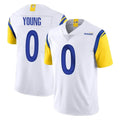 LA.Rams #0 Byron Young Player White Limited Vapor Untouchable Home Game Ldoa Stitched Jerseys