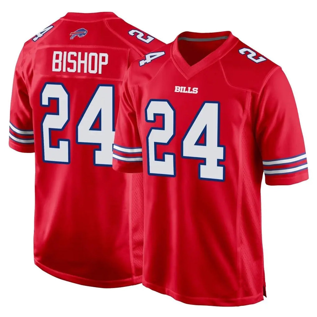 B.Bills #24 Cole Bishop Player Red Home Game Ldoa Stitched Jerseys