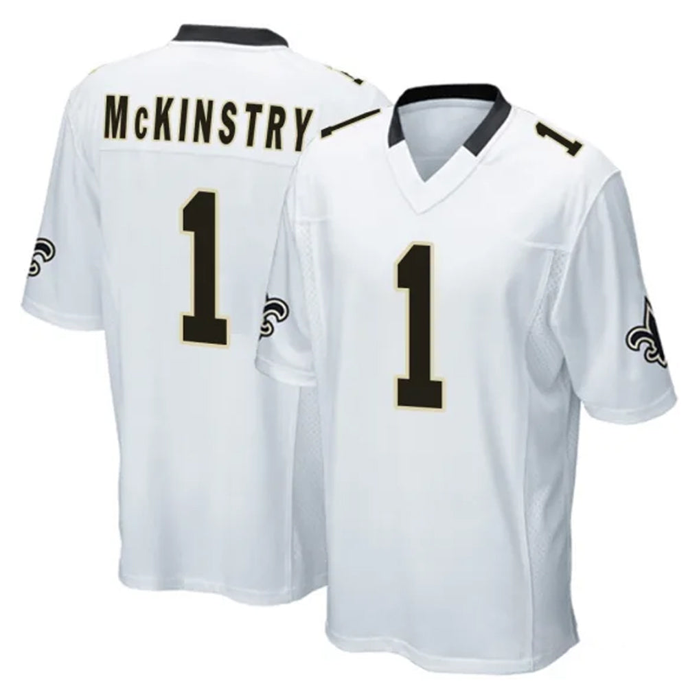 NO.Saints #1 Kool-Aid McKinstry Player White Home Game Ldoa Stitched Jerseys
