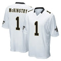 NO.Saints #1 Kool-Aid McKinstry Player White Home Game Ldoa Stitched Jerseys