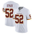 W.Commanders #52 Sonny Styles Player White Limited Vapor Untouchable Home Game Ldoa Stitched Jerseys