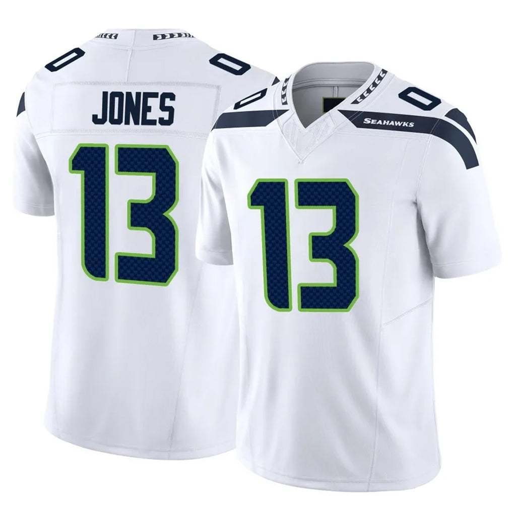 S.Seahawks #13 Ernest Jones IV Player White Limited Vapor F.U.S.E. Home Game Ldoa Stitched Jerseys