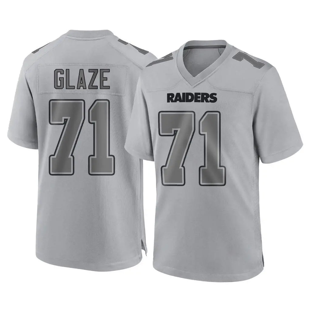 LV.Raiders #71 DJ Glaze Player Gray Atmosphere Fashion Limited Game Ldoa Stitched Jerseys