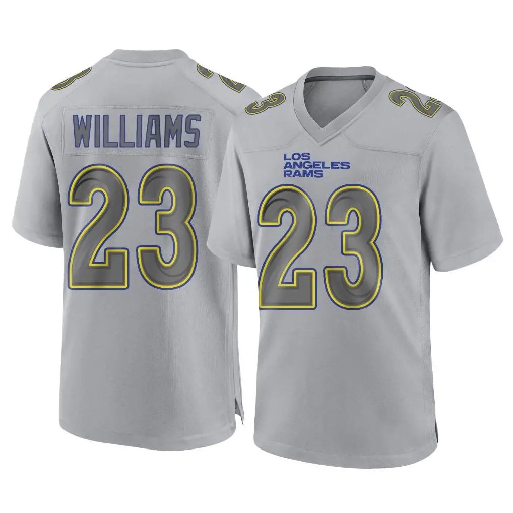LA.Rams #23 Kyren Williams Player Gray Atmosphere Fashion Home Game Ldoa Stitched Jerseys