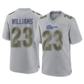 LA.Rams #23 Kyren Williams Player Gray Atmosphere Fashion Home Game Ldoa Stitched Jerseys