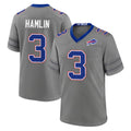 B.Bills #3 Damar Hamlin Player Gray Nickel City Home Game Xdoa Stitched Jerseys