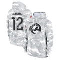LA.Rams #12 Puka Nacua Player Arctic Camo Salute to Service Hoodies Limited Game Ldoa Stitched Jerseys