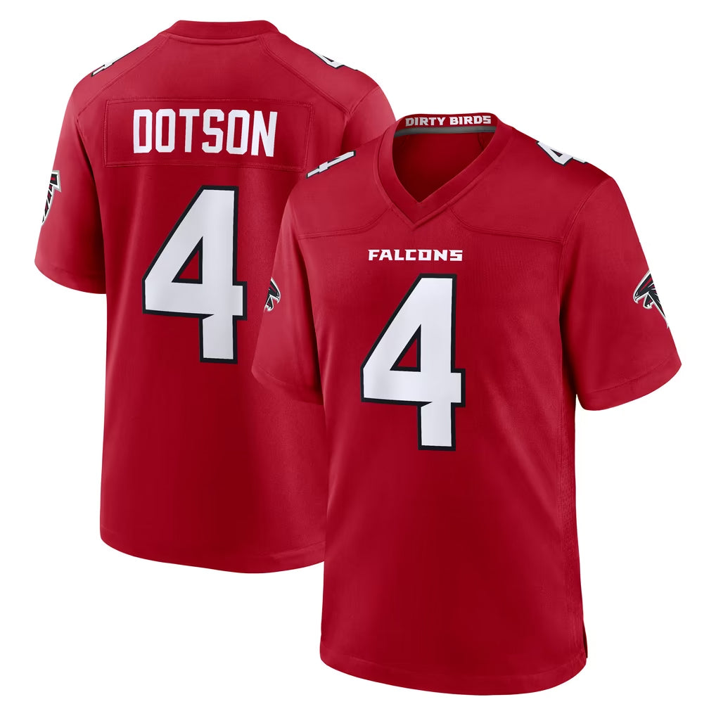 A.Falcons #4 Jahan Dotson Player Red Team Color Home Game Ldoa Stitched Jerseys