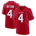 A.Falcons #4 Jahan Dotson Player Red Team Color Home Game Ldoa Stitched Jerseys