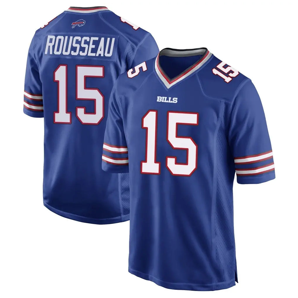 B.Bills #15 Greg Rousseau Player Royal Home Game Xdoa Stitched Jerseys