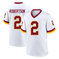 W.Commanders #2 Amik Robertson Player White Home Game Ldoa Stitched Jerseys