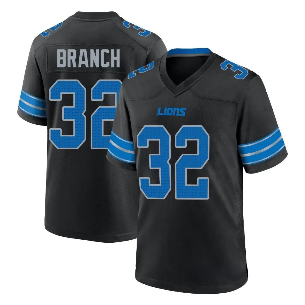 D.Lions #32 Brian Branch Player Black Alternate Home Game Ldoa Stitched Jerseys