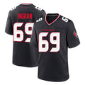 H.Texans #69 Ed Ingram Player Navy Team Home Game Ldoa Stitched Jerseys