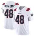 NE.Patriots #48 Namdi Obiazor Player White Vapor Untouchable Home Game Ldoa Stitched Jerseys