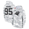 C.Panthers #95 Derrick Brown Player Arctic Camo Salute to Service Pullover Hoodies Limited Game Ldoa Stitched Jerseys