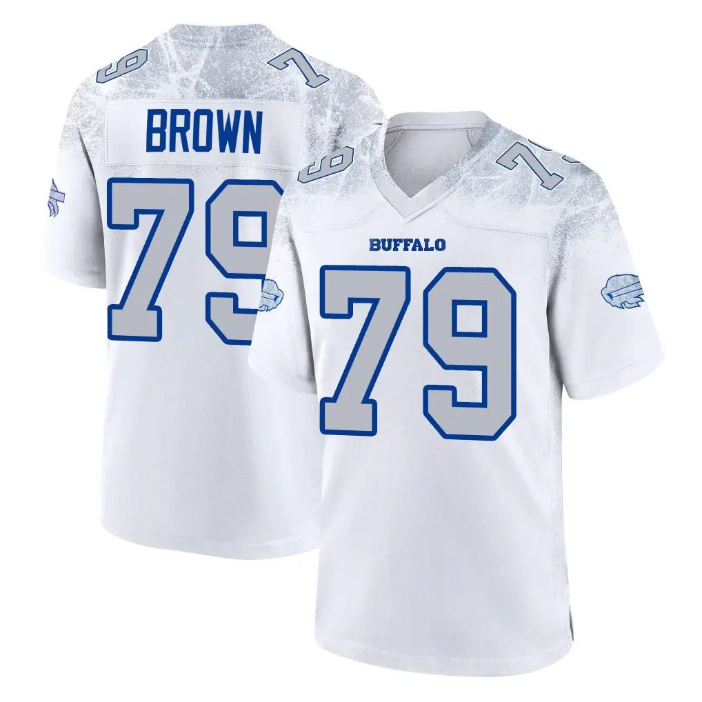 B.Bills #79 Spencer Brown Player White Rivalries Collection Game Ldoa Stitched Jerseys