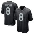 LV.Raiders #8 Kirk Cousins Player Black Home Game Ldoa Stitched Jerseys