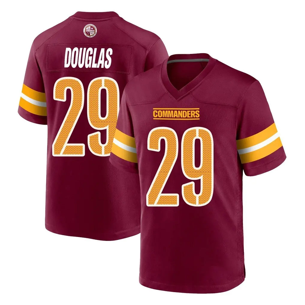 W.Commanders #29 Rasul Douglas Player Burgundy Home Game Ldoa Stitched Jerseys