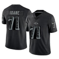 B.Ravens #71 Olaivavega Ioane Player Black RFLCTV Limited Ldoa Stitched Jerseys