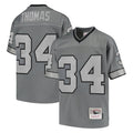 B.Bills #34 Thurman Thomas Player Gray Throwback Replica Ldoa Stitched Jerseys
