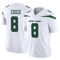 NY.Jets #8 Andre Cisco Player White Limited Vapor F.U.S.E. Home Game Ldoa Stitched Jerseys