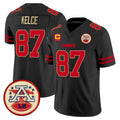 KC.Chiefs #87 Travis Kelce Player Black Limited Vapor F.U.S.E. Home Game Ldoa Stitched Jerseys