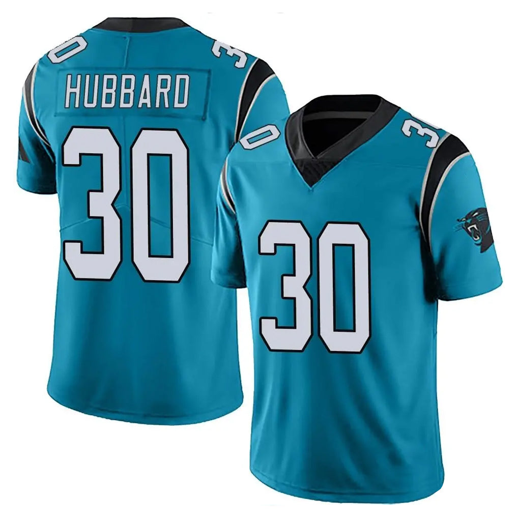 C.Panthers #30 Chuba Hubbard Player Blue Vapor Untouchable Limited Game Ldoa Stitched Jerseys