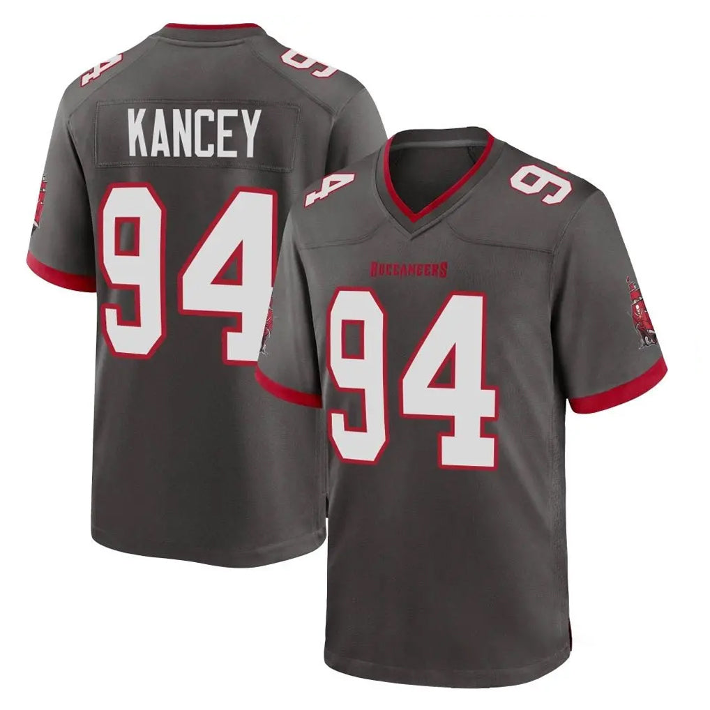 TB.Buccaneers #94 Calijah Kancey Player Pewter Alternate Home Game Ldoa Stitched Jerseys