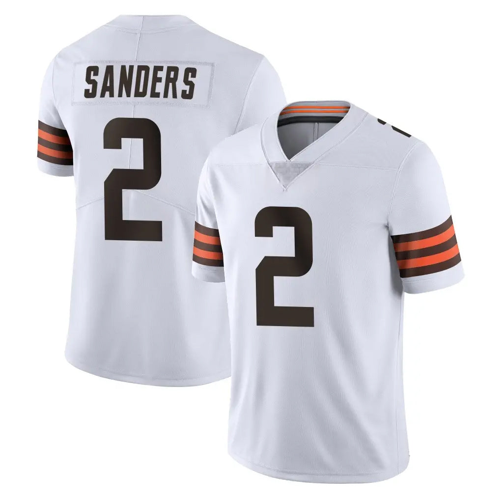 C.Browns #2 Shedeur Sanders Player White Vapor Untouchable Limited Home Game Ldoa Stitched Jerseys