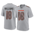 C.Bears #18 Caleb Williams Player Gray Atmosphere Fashion Game Ldoa Stitched Jerseys