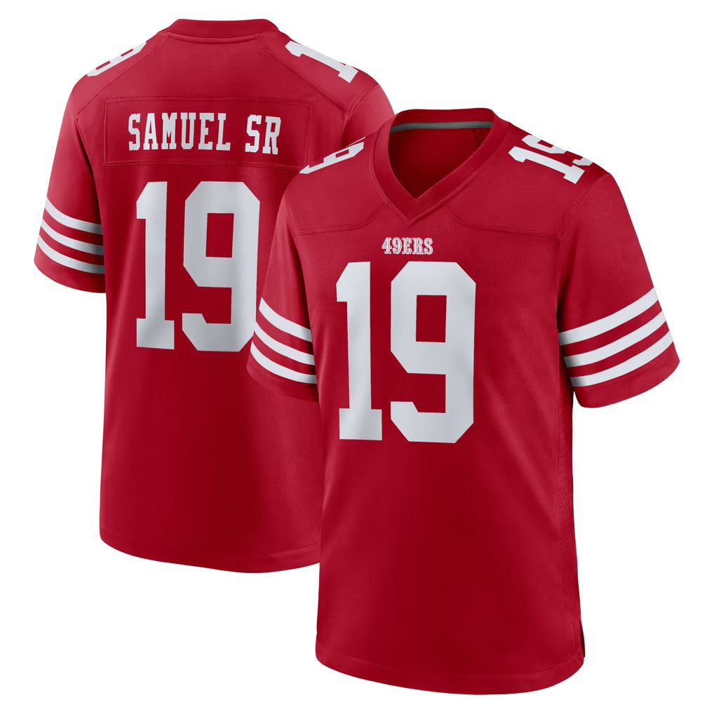 SF.49ers #19 Deebo Samuel Sr. Player Red Game Home Ldoa Stitched Jerseys