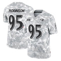 B.Ravens #95 Tavius Robinson Player Arctic Camo Salute to Service Limited Ldoa Stitched Jerseys