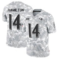 B.Ravens #14 Kyle Hamilton Player Arctic Camo Salute to Service Limited Ldoa Stitched Jerseys