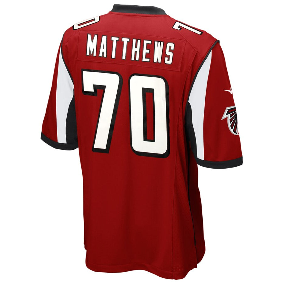 A.Falcons #70 Jake Matthews Player Red Game Ldoa Stitched Jerseys