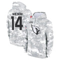 A.Cardinals #14 Michael Wilson Player Arctic Camo Salute to Service Hoodies Ldoa Stitched Jerseys