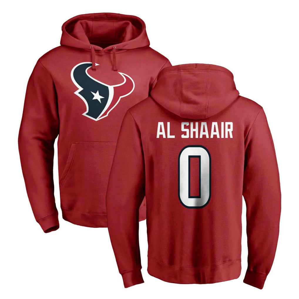 H.Texans #0 Azeez Al-Shaair Player Red Pro Line Pullover Hoodie Limited Game Ldoa Stitched Jerseys