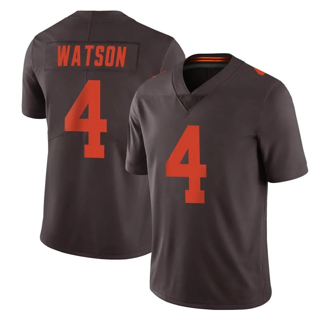 C.Browns #4 Deshaun Watson Player Browns Color Rush Limited Home Game Ldoa Stitched Jerseys