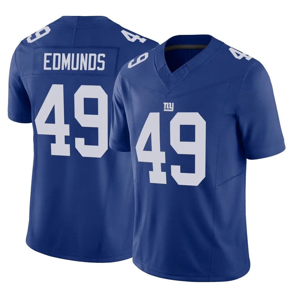 NY.Giants #49 Tremaine Edmunds Player Royal Limited Vapor F.U.S.E. Home Game Ldoa Stitched Jerseys